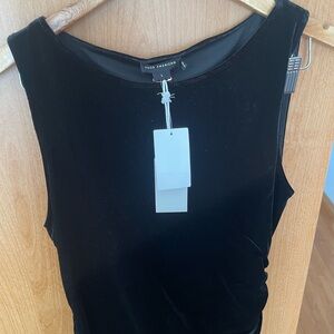 BNWT Good American Black Velvet Dress - size L
